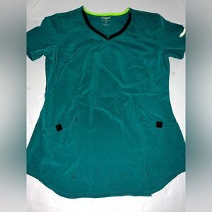 Scrubstar Premium Ethical Fabric Black V- Neck Medical Nurse Scrubs Top small